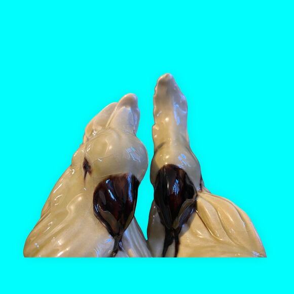 Vintage Cockatoo Lovebirds by Meiselman Imports Italy Light Green Glaze - Picture 4 of 14